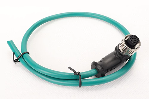 M12工业圆形防水连接电缆3-17Pin预铸成型防水线缆单双直弯公母头连接器线束