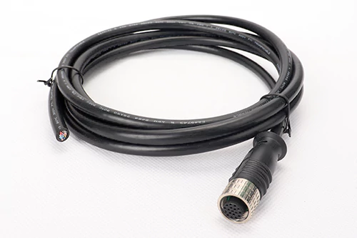 M12工业圆形防水连接电缆3-17Pin预铸成型防水线缆单双直弯公母头连接器线束